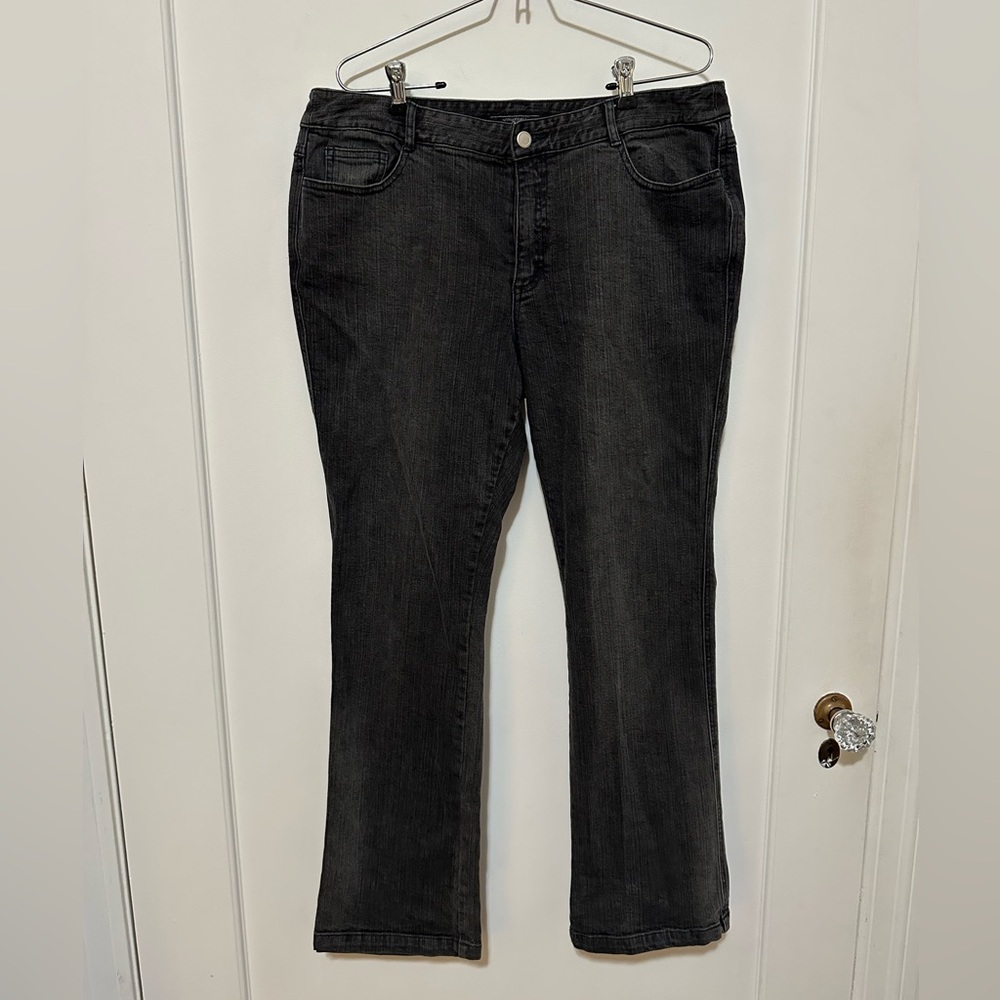 Norma Kamali Flare jeans in charcoal - size 16